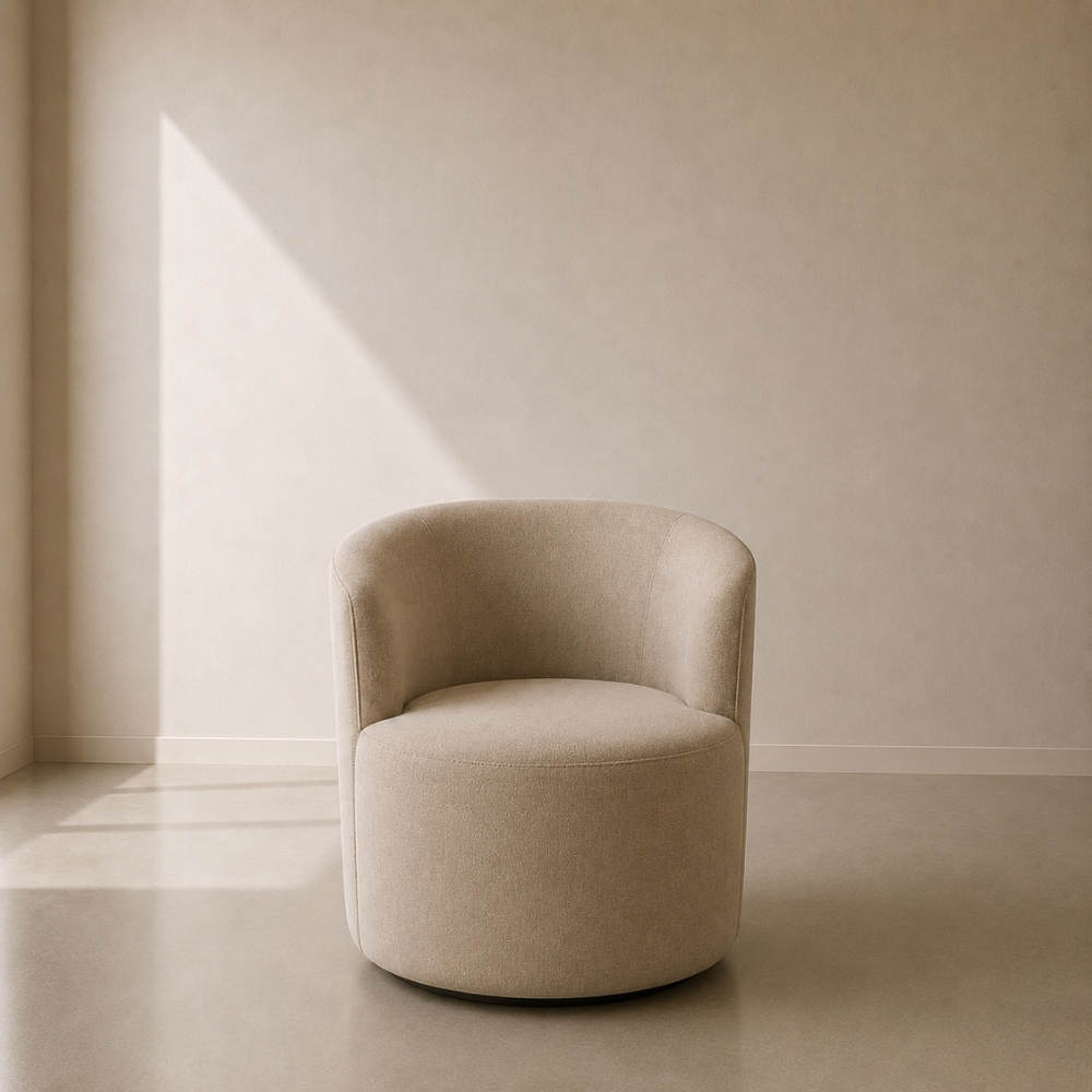 Bella Occasional Chair – custom upholstered accent chair with graceful lines, perfect as a bedroom corner chair or reading nook seat, made to fit in your choice of fabric in South Africa
