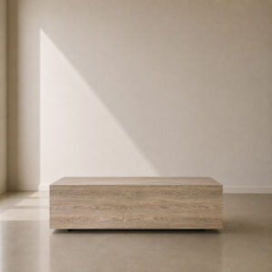 Block Coffee Table – custom solid geometric coffee table with bold design, made to fit in your choice of finish in South Africa