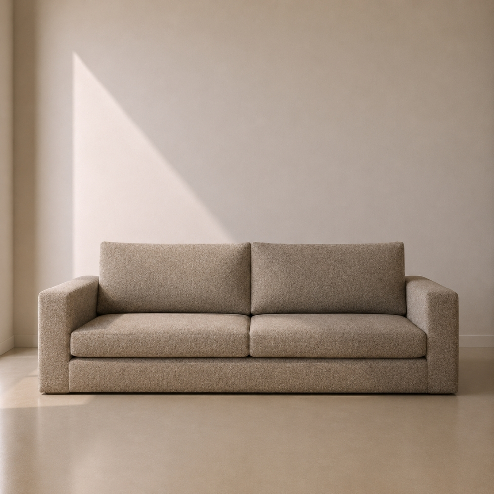 Chablis Sofa – classic contemporary 3 seater and 4 seater sofa with modern detailing, custom upholstered and made to fit in South Africa