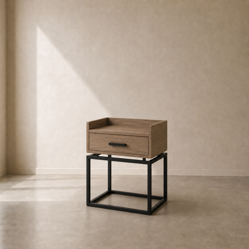New Jersey – custom bedroom pedestal with city-inspired design, compact and stylish bedside storage solution, made to fit in your choice of finish in South Africa