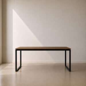 Industrial Desk – custom industrial-style office desk with steel base and choice of oak veneer or laminate finish, perfect for home and commercial office spaces, made to fit in your preferred dimensions in South Africa