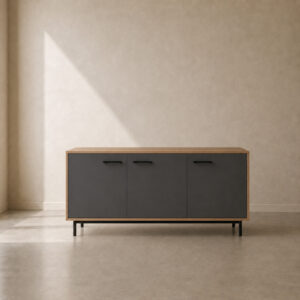 New Jersey Sideboard – custom industrial-style sideboard with bold character, perfect for dining rooms, living spaces, and office storage, made to fit in your choice of finish in South Africa