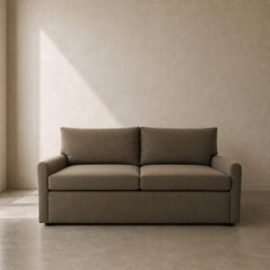 Buxely Sofa – contemporary 2 seater sofa with rounded track arms, deep supportive cushions, compact and space-saving, made to fit in South Africa