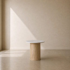 Oricle Side Table – custom designer coffee table with distinctive silhouette, statement piece for any living room, made to fit in your choice of finish in South Africa