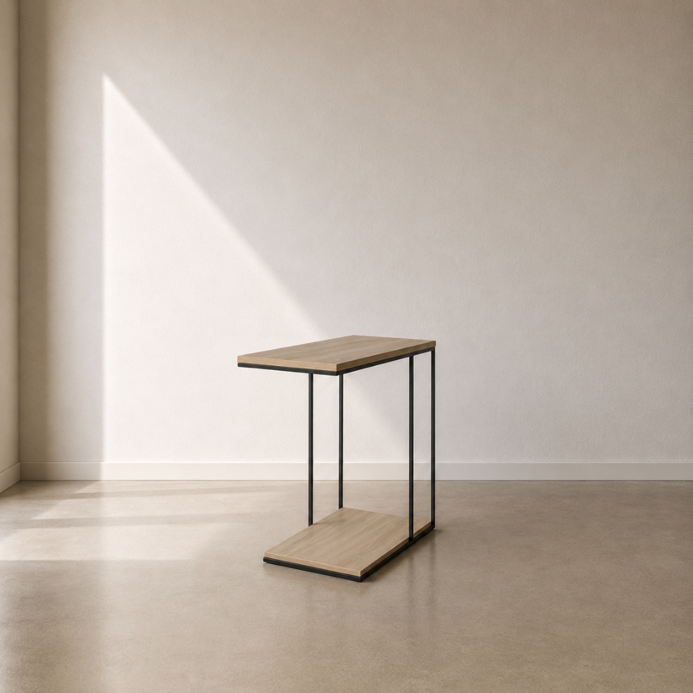 Sheffield Hang Over Side Table – custom cantilever sofa side table, perfect space-saving solution for sofas and armchairs, made to fit in your choice of finish in South Africa