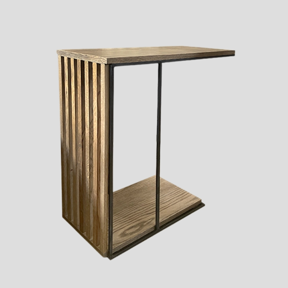 Sheffield Slatted Hang Over Side Table - Image 2