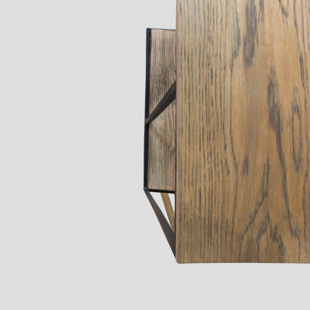Sheffield Slatted Hang Over Side Table - Image 4