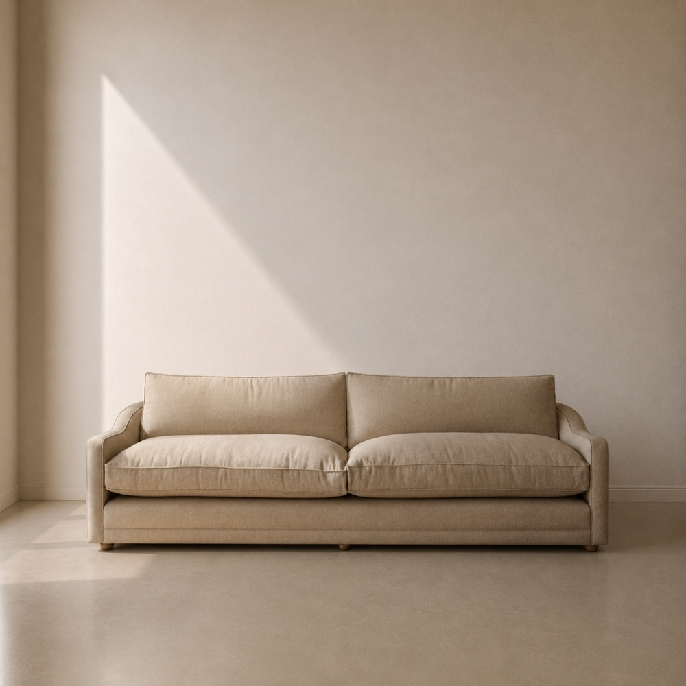 Skyline Sofa Mock Down – 5 seater bespoke sofa with slim arms, luxurious mock down filling, custom upholstered and made to fit in South Africa
