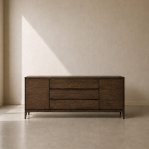 Washington Sideboard – custom solid oak and oak veneer sideboard unit with generous drawer storage and concealed cupboards, perfect for living rooms, dining rooms, and entertainment spaces, made to fit in your choice of finish in South Africa